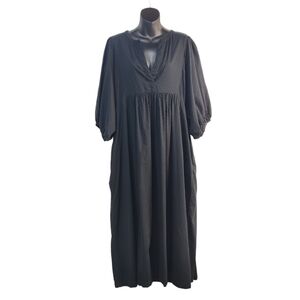 Universal Thread Women's Black V-Neck Peasant Dress Size XL